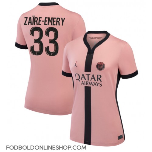 Paris Saint-Germain Warren Zaire-Emery #33 Tredjetrøje Dame 2024-25 Kortærmet